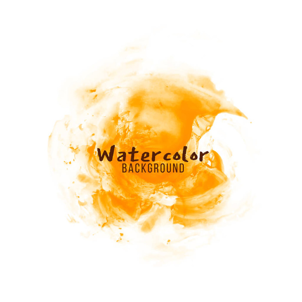 Abstract orange watercolor design background - Vettoriali, immagini