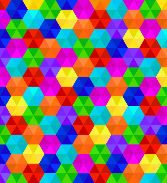 Abstract background of colorful hexagons. Pattern of geometric polygons. Vector - Vector, Image