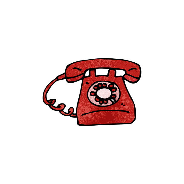 Old style telephone - Vector, Image