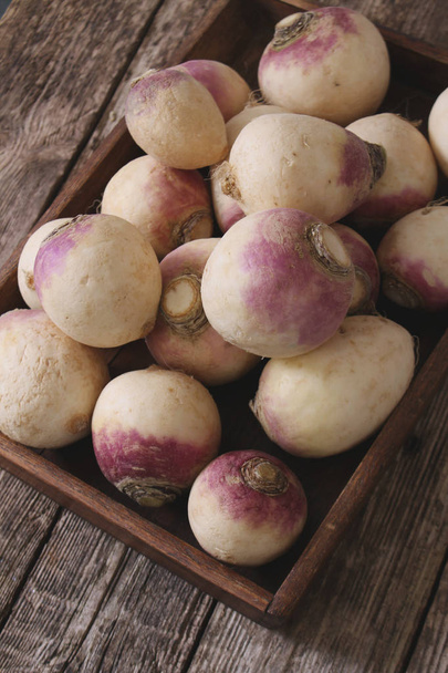 preparing fresh turnip vegetables - Photo, Image