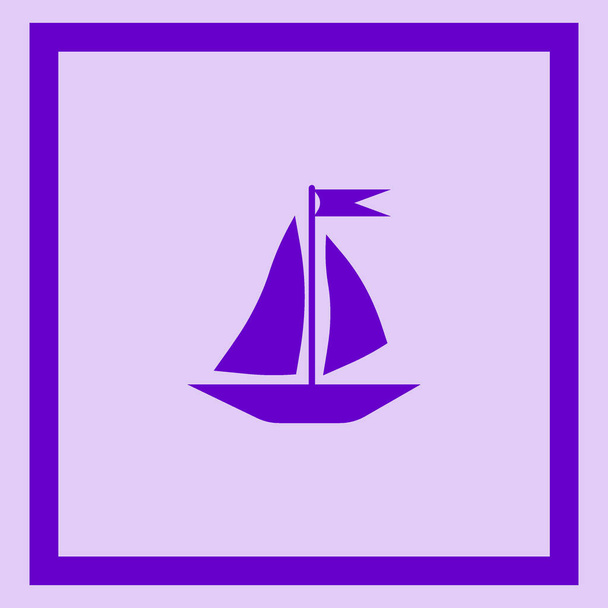 boat with dollar sign as sail, vector illustration  - Vektör, Görsel