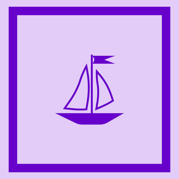 boat flat icon, vector illustration - Vektor, obrázek