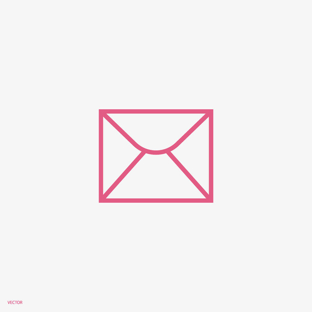 minimalistic vector icon of letter envelope - Wektor, obraz
