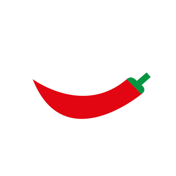 pimenta vermelha quente isolada em um fundo branco - Vetor, Imagem