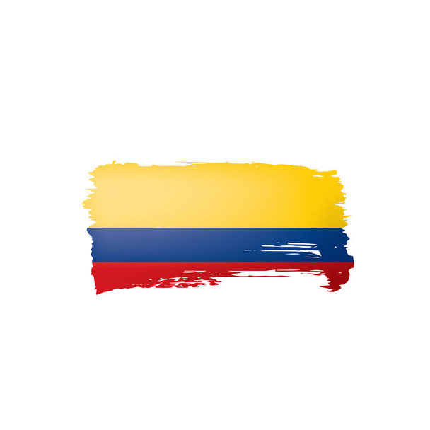 Flaga Kolumbii, ilustracja wektora na białym tle. - Wektor, obraz
