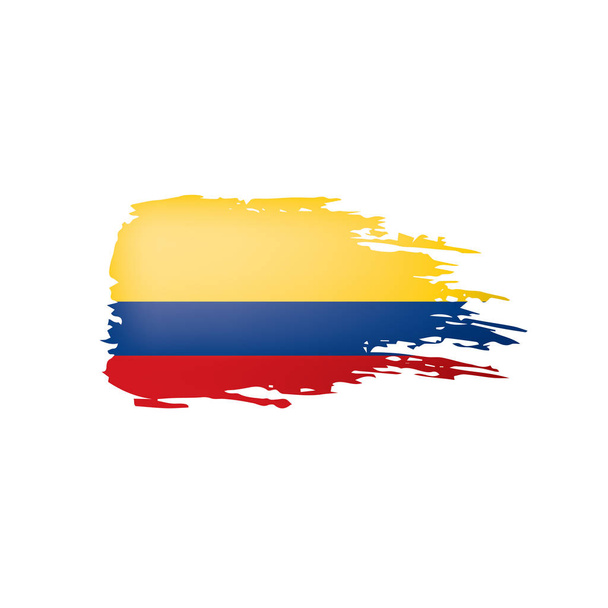 Прапор Колумбії, зображення на білому тлі. - Вектор, зображення