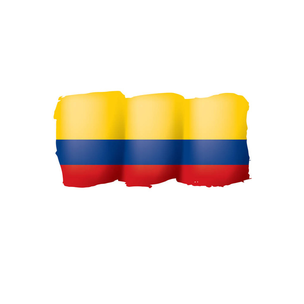 Colombia flag, vector illustration on a white background. - Vector, Image