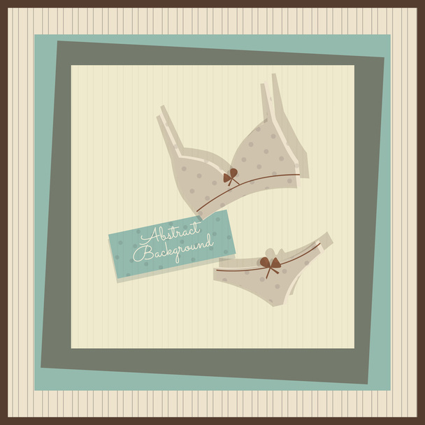 Card with bikini, vector - Vector, Image