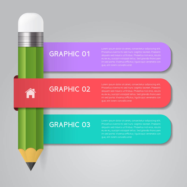 Infographic vektör tasarım konsepti - Vektör, Görsel