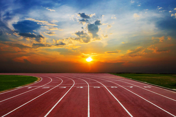 Athlete Track or Running Track with nice scenic - Photo, Image