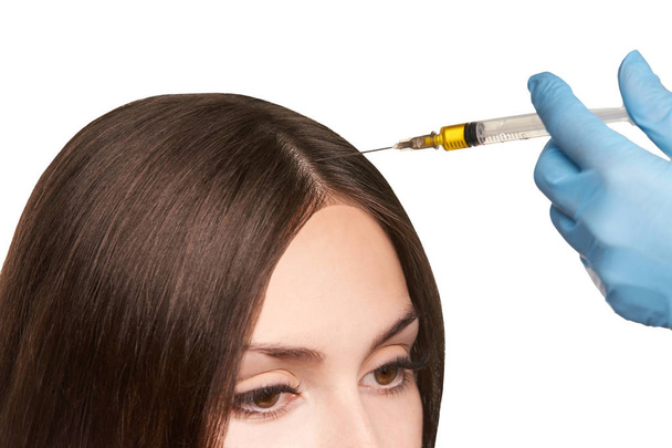 platelet rich plasma. Isolated white background. cosmetology injection. - Foto, afbeelding