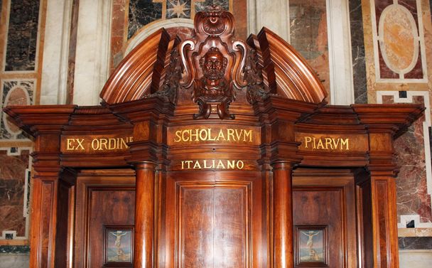 confessional in St. Peter's Basilica, Vatican City - Photo, Image