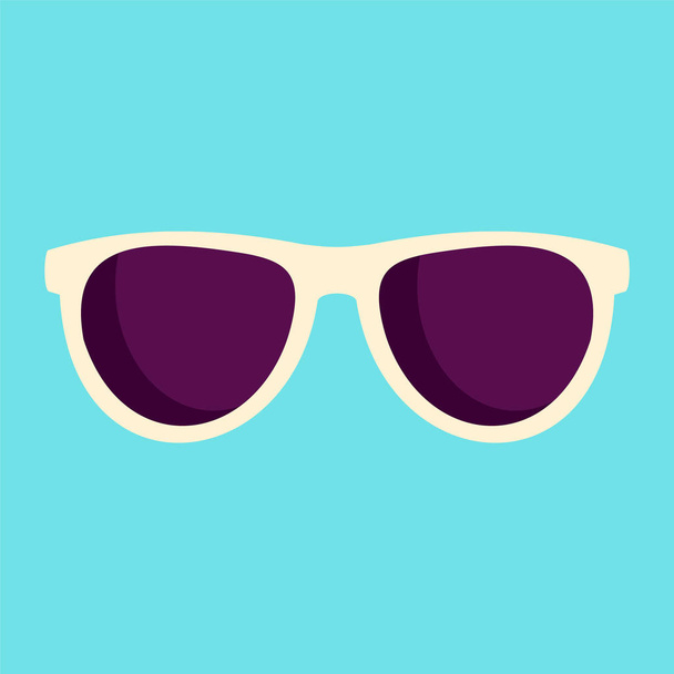 Sun glasses icon, flat style - Вектор, зображення