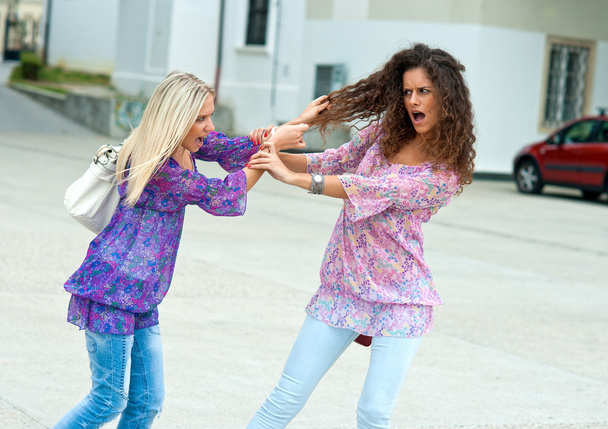 two woman fight each other - Photo, Image