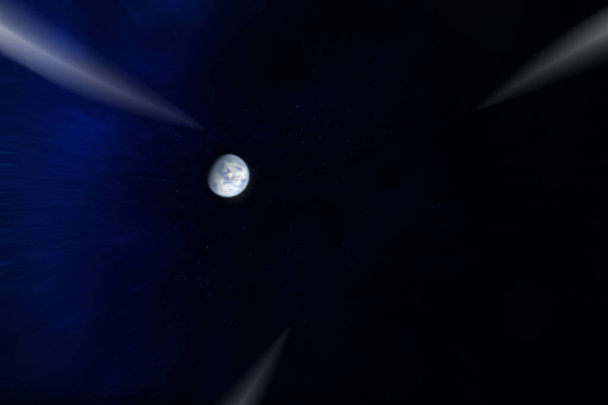 Evren evren yıldız bulutsu ve gezegen ile - Fotoğraf, Görsel