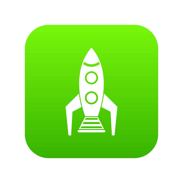 Піктограма космічної ракети цифровий зелений
 - Вектор, зображення