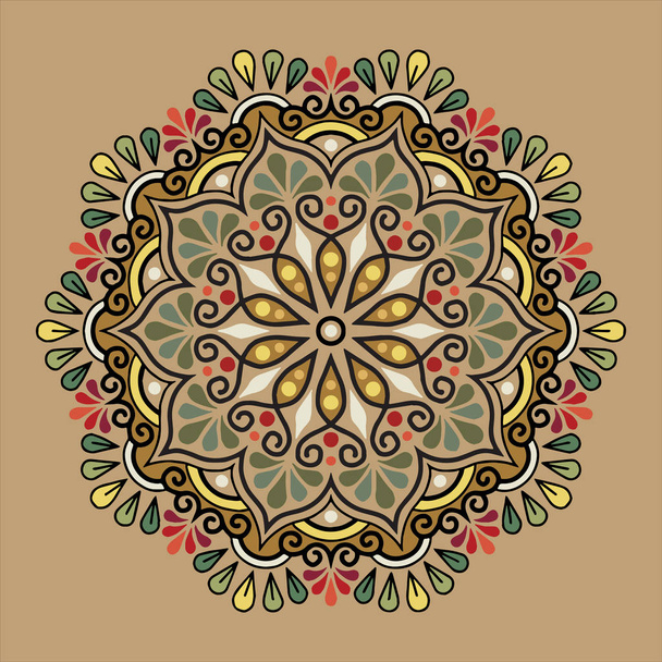 Mandala pattern color good mood - Vecteur, image