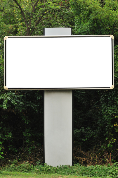 κενό billboard και δέντρα - Φωτογραφία, εικόνα