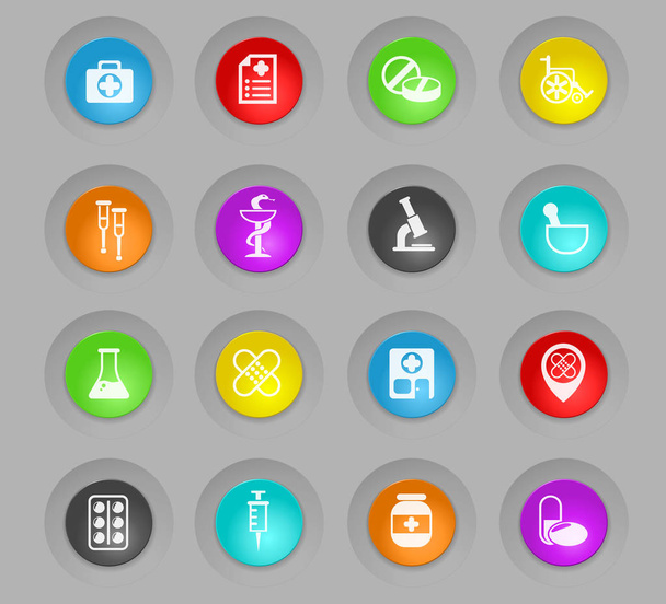 pharmacy icon set - Вектор,изображение