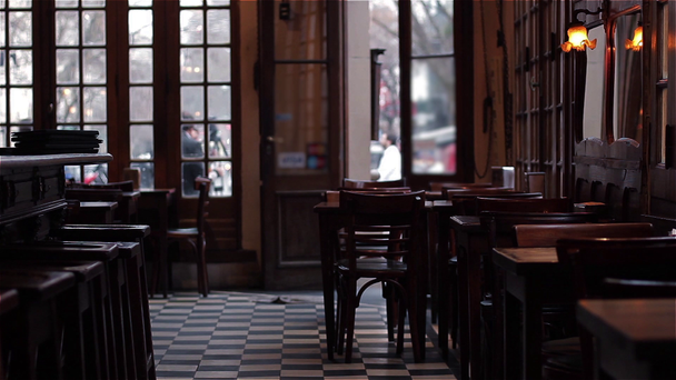 An Empty Traditional Cafe Notable in Buenos Aires, Argentina.  - Materiaali, video