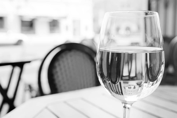 black and white wine glass / concept alcohol, glass glasses with wine, poster beautiful for interior - Foto, afbeelding