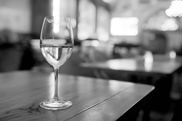black and white wine glass / concept alcohol, glass glasses with wine, poster beautiful for interior - Fotó, kép