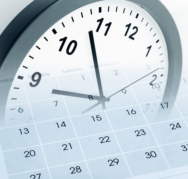 Clock face and calendar composite - Photo, Image