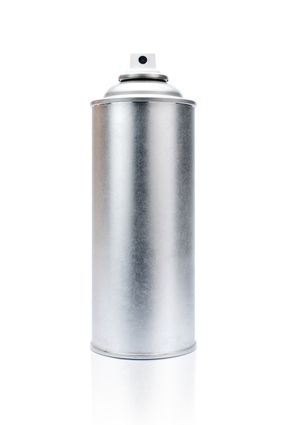 blank aluminum spray can isolated on white background - Photo, Image