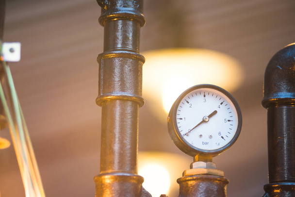 Old vintage pressure gauge - Foto, imagen