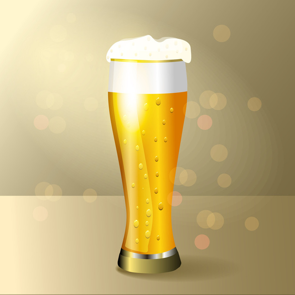ビールのベクトル図のガラス  - ベクター画像