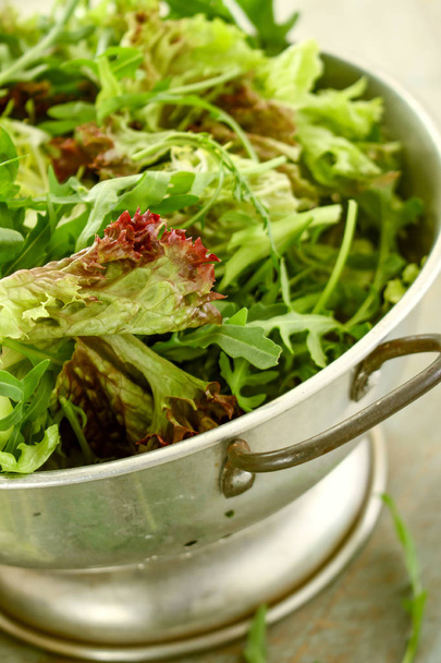 frische, schmackhafte Salatblätter - Foto, Bild
