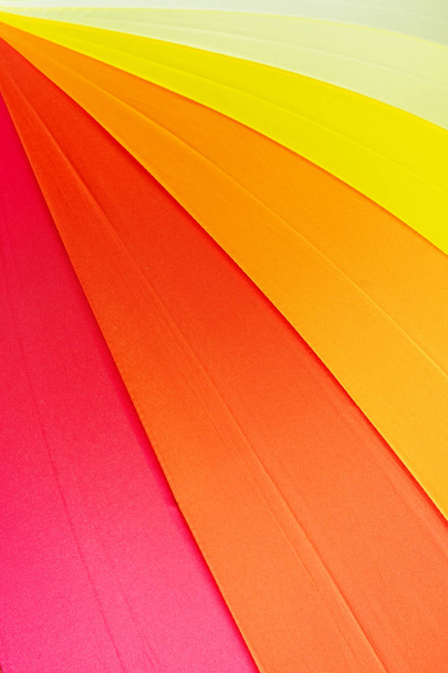 rainbow coloured umbrella background - Photo, Image