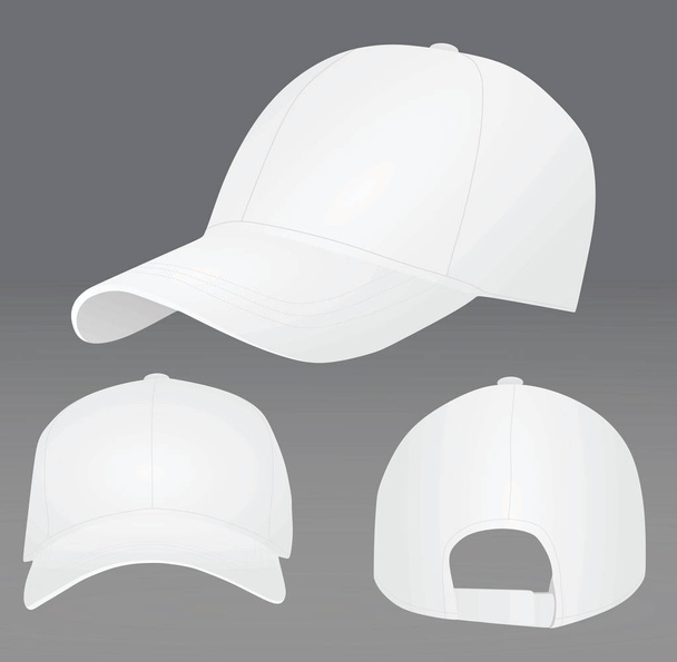 White baseball cap. vector illustration - Vector, Image