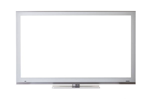 TV elegante, vista frontal, isolado no fundo branco
 - Foto, Imagem
