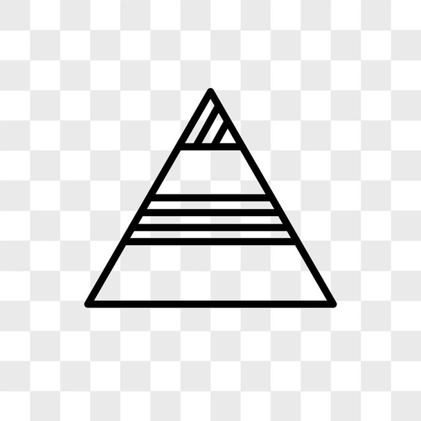 Saydam arka plan üzerinde piramit izole piramit vektör simgesi  - Vektör, Görsel