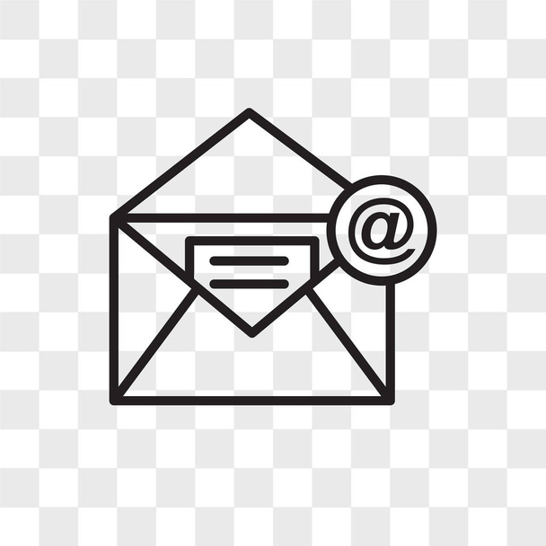 Ikona Vektor e-mailu izolované na průhledné pozadí, logo e-mailu - Vektor, obrázek