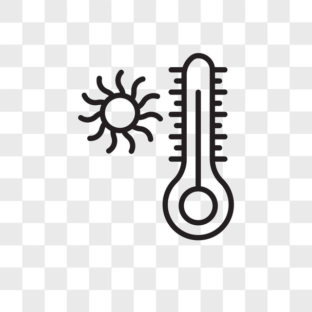 Temperatur-Vektor-Symbol isoliert auf transparentem Hintergrund, Temperatur-Logo-Design - Vektor, Bild