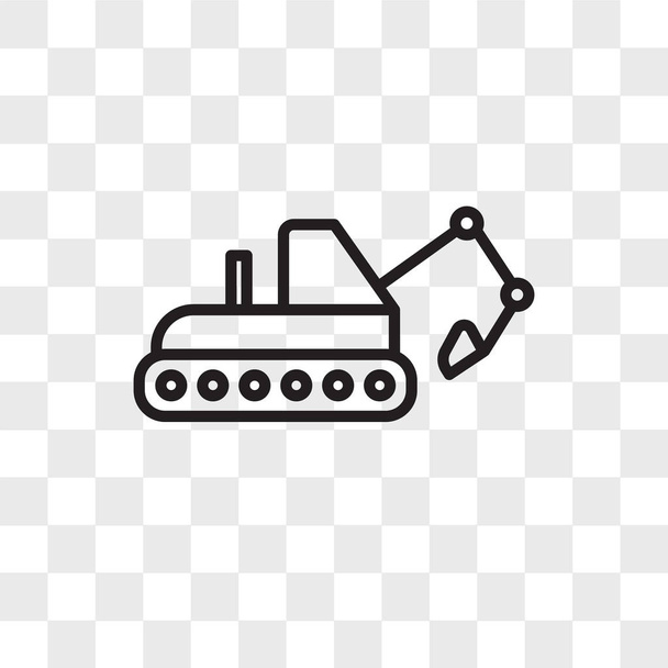 Digger vector icon isolated on transparent background, Digger lo - Vector, Image