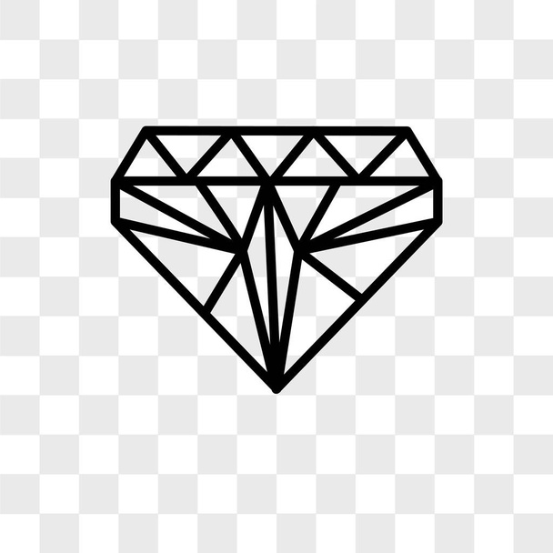 Значок вектора алмаза изолирован на прозрачном фоне, Алмаз
  - Вектор,изображение