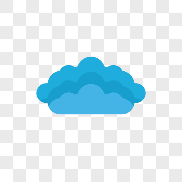 Wolkenvektorsymbol isoliert auf transparentem Hintergrund, Wolkenlogo - Vektor, Bild