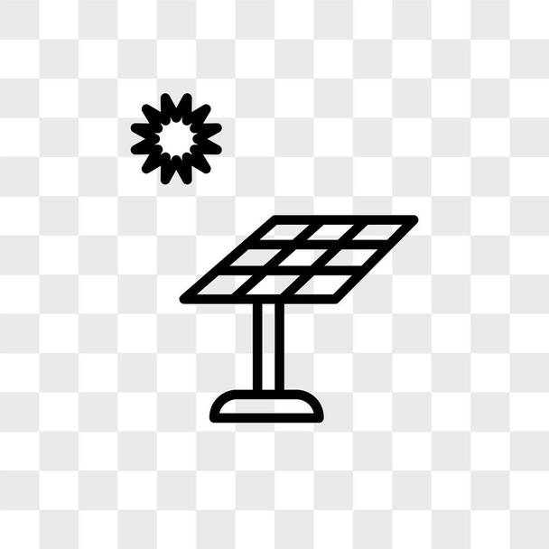 Solar panel vector icon isolated on transparent background, Sola - Vector, Image