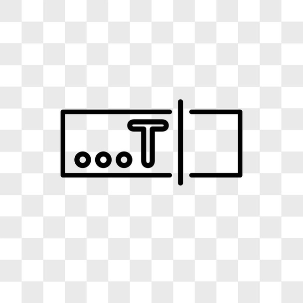 Type vector pictogram geïsoleerd op transparante achtergrond, Type logo ontwerp - Vector, afbeelding