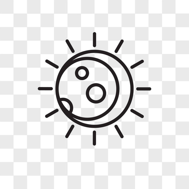 Eclipse-Vektor-Symbol isoliert auf transparentem Hintergrund, Eclipse-Logo-Design - Vektor, Bild