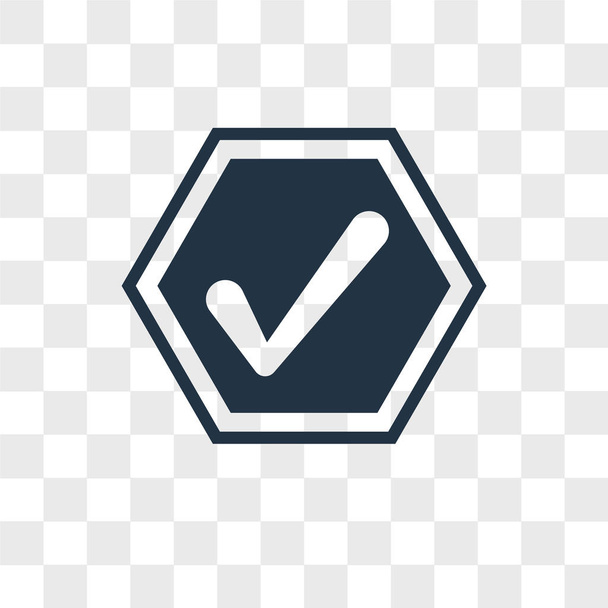 Comprobar icono de vector aislado sobre fondo transparente, Comprobar el diseño del logotipo
 - Vector, imagen