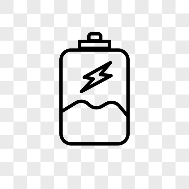 Icono de vector de carga de batería aislado sobre fondo transparente
, - Vector, Imagen