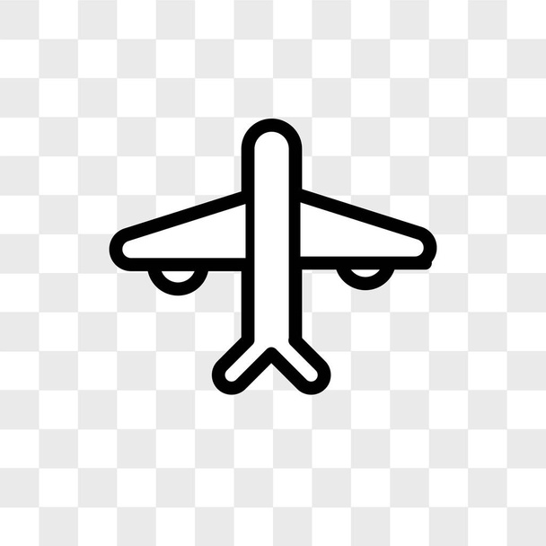 Flugzeug-Vektorsymbol isoliert auf transparentem Hintergrund, Flugplan - Vektor, Bild