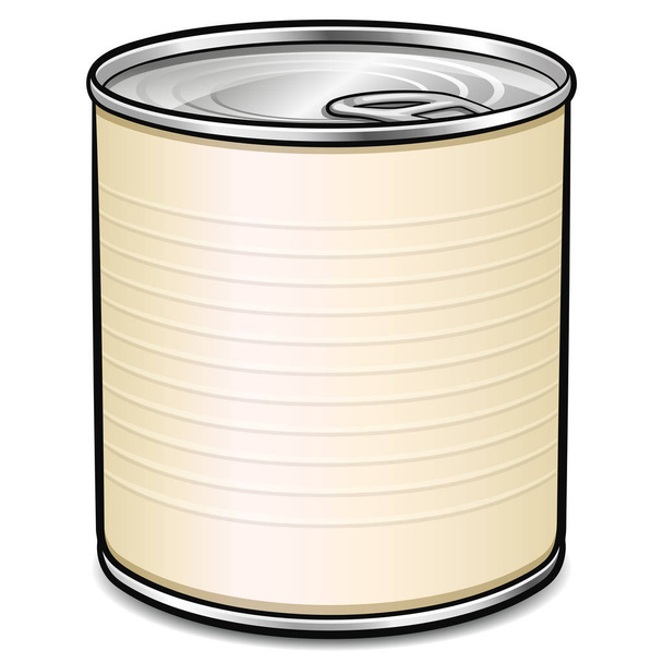 Ilustración vectorial del concepto de lata de estaño
 - Vector, Imagen