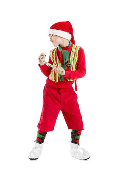 One of santas christmas elves dances with Joy. - Photo, Image