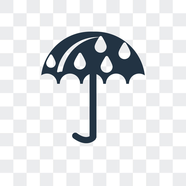 Saydam arka plan üzerinde şemsiye logo tasarımı izole şemsiye vektör simgesi - Vektör, Görsel