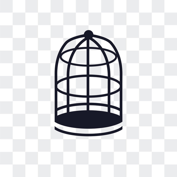 Cage vektor ikon elszigetelt átlátszó háttér, kalitka jel d betű - Vektor, kép